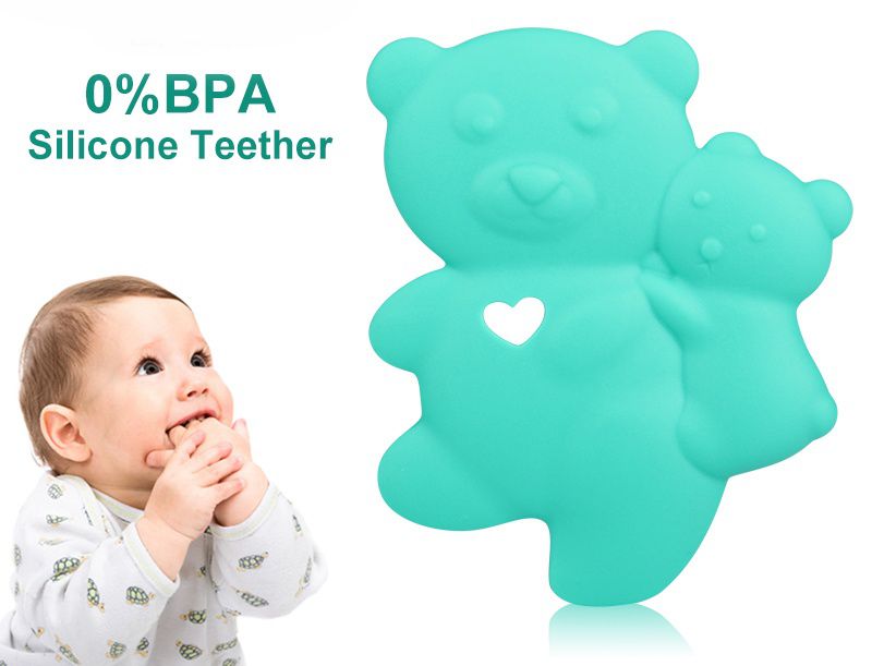 silicone teething baby toys bear is great for soothing those achy gums