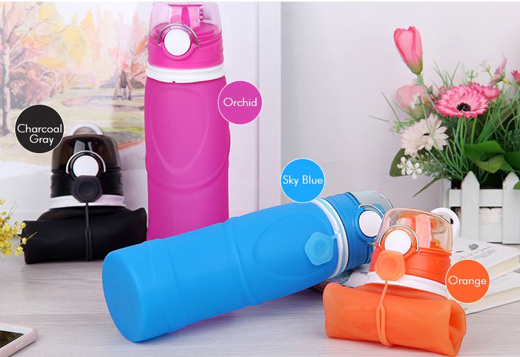 Travel Water Bottle, Silicone Travel collapsible water bottle