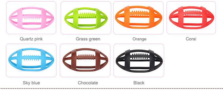 Silicone Teether Rugby colorful