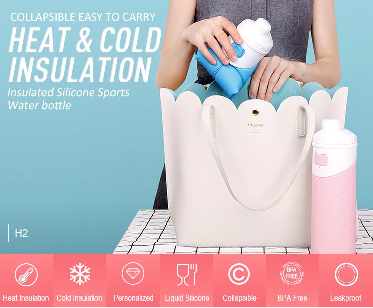Cold insulated water bottle, new insulated water bottle silicone
