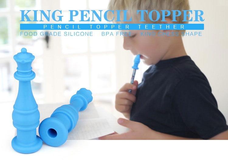 Sensory chewable pencil toppers for kids, silicone pencil toppers