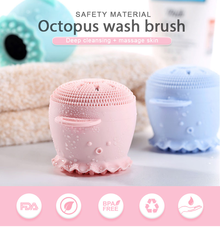 Silicone face scrubber, silicone facial cleansing brush