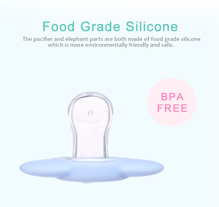 Soft silicone pacifier