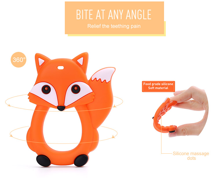 Silicone Teether Fox Wholesale