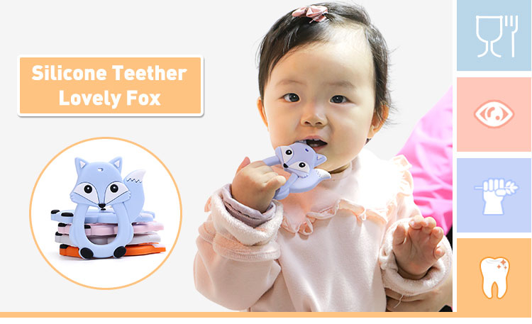 Silicone Teether Fox Wholesale, Best Baby Teething Toys Feeder  Safe