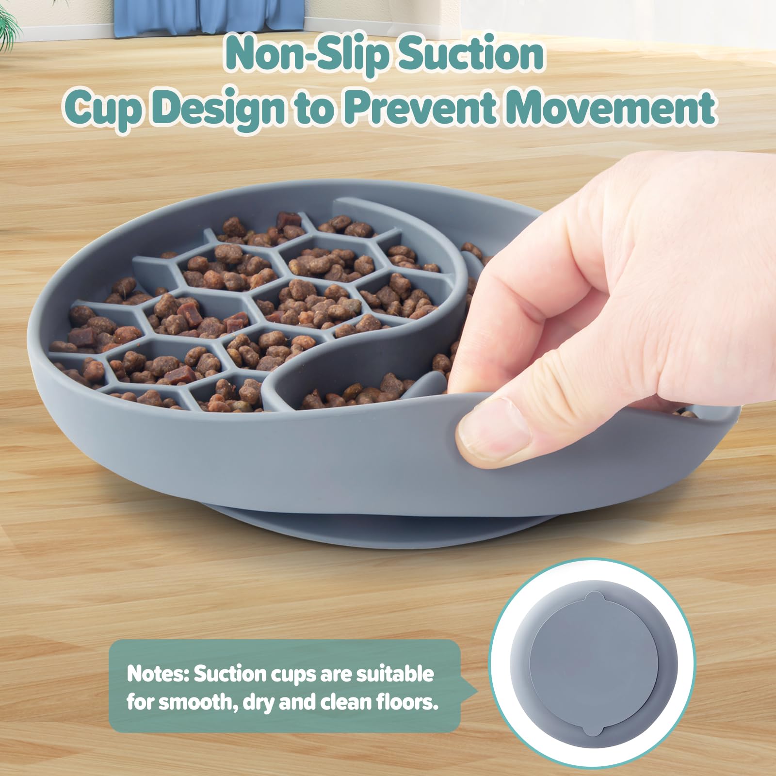 Large slow feeder dog bowl