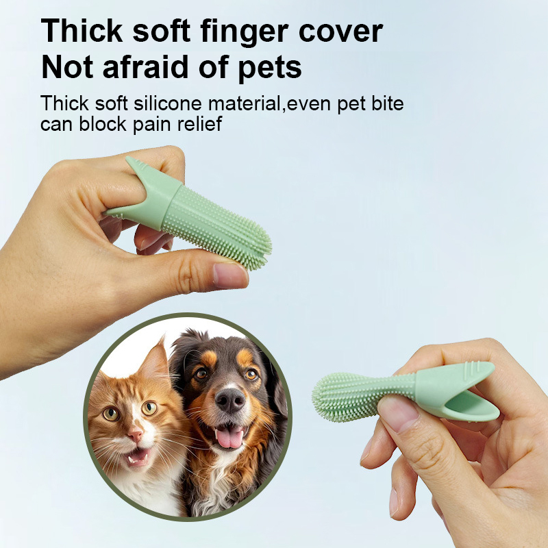 Canine finger toothbrush