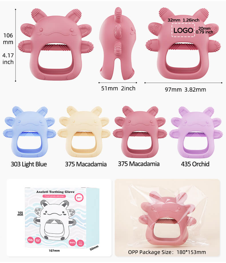 Silicone teether glove