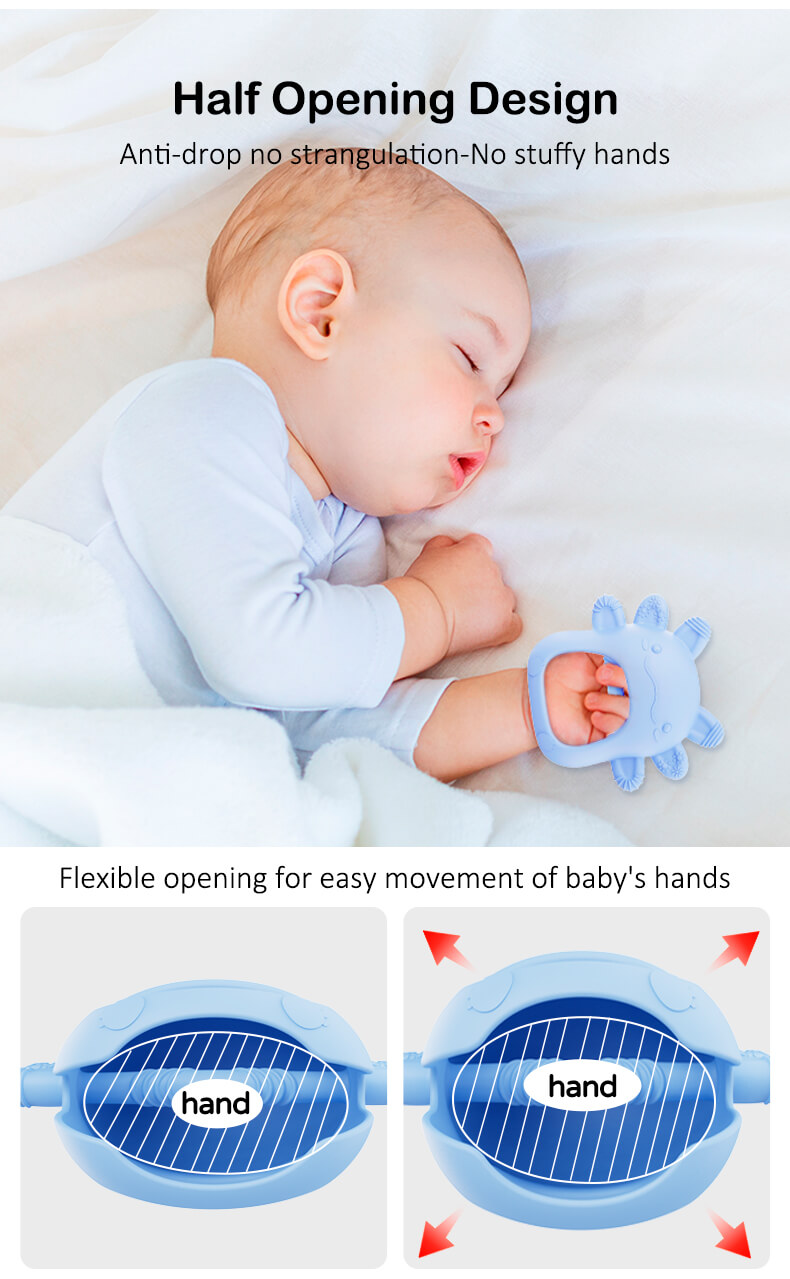 teething hand mitt