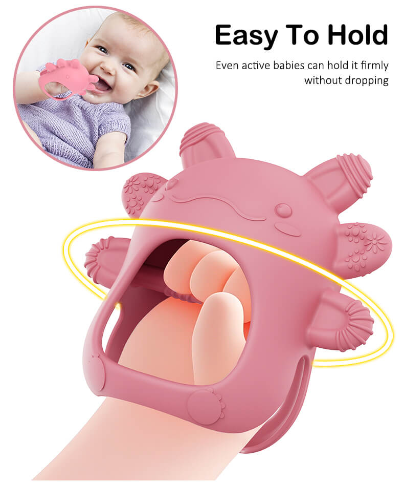 teething hand mitten