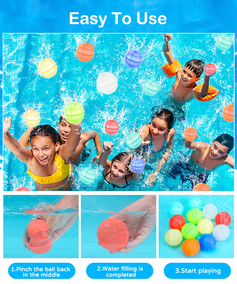 Silicone reusable water bomb