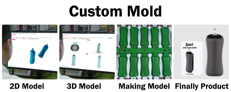 Custom Mold of Silicone Handheld Sports Bottle