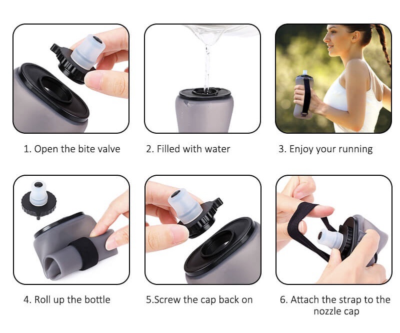 Usage of Silicone Handheld Sports Bottle