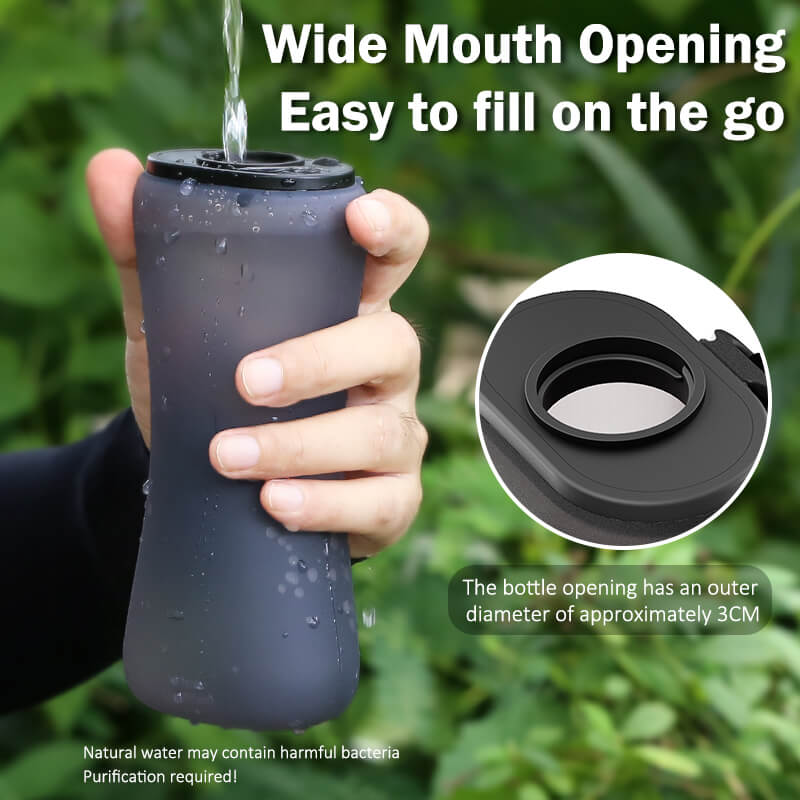 Silicone Handheld Sports Bottle