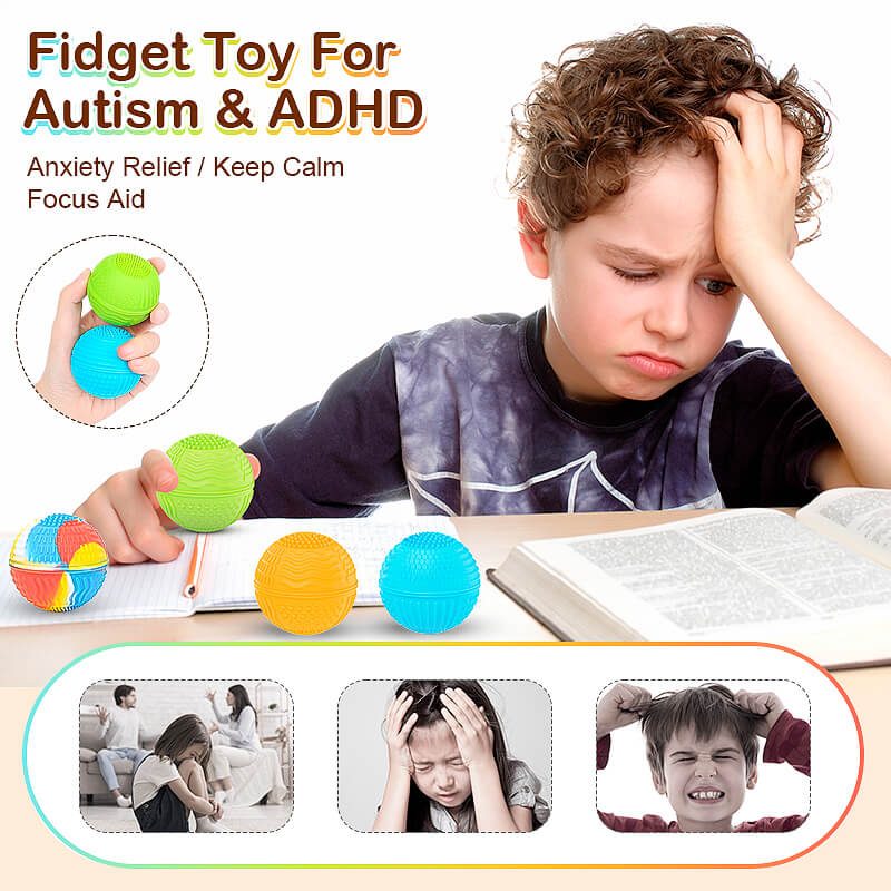 Silicone Sensory Stress Ball Designed for ADHD&Autism