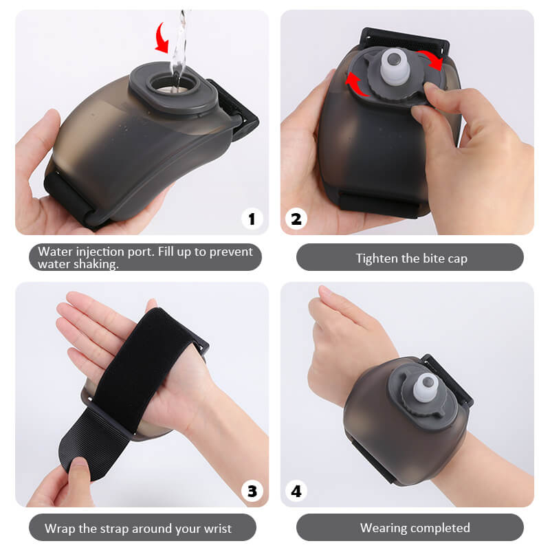Sports Wrist Water Bottle Usage
