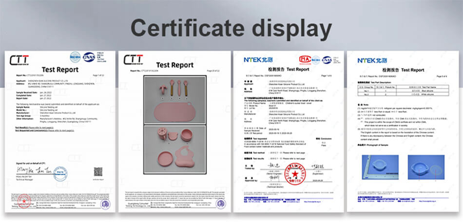 Baby plate set certification Baby plate set certification