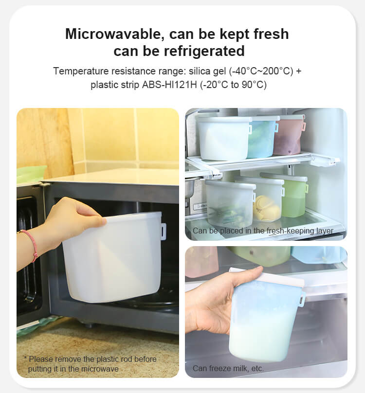 Silicone bag for freezer