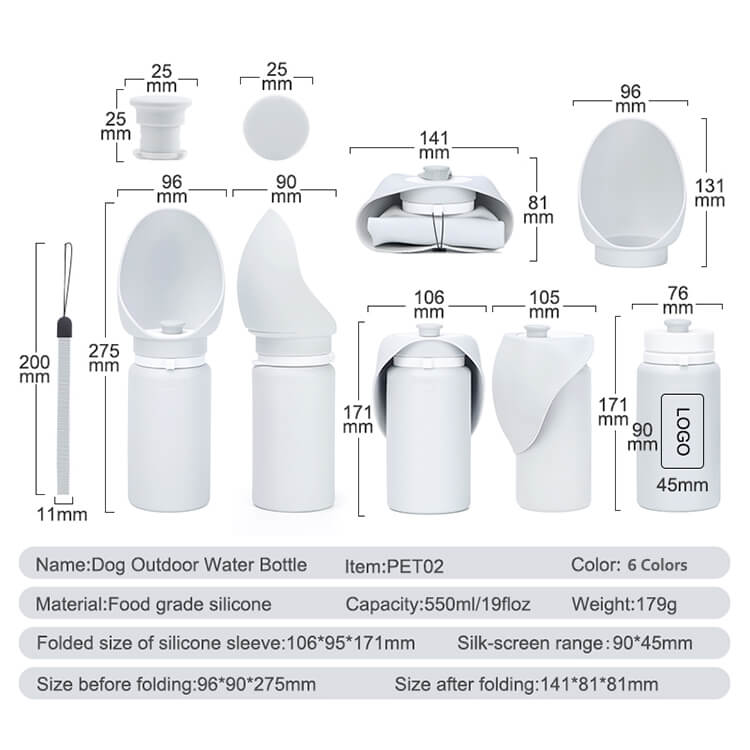 portable dog bottle size portable dog bottle size