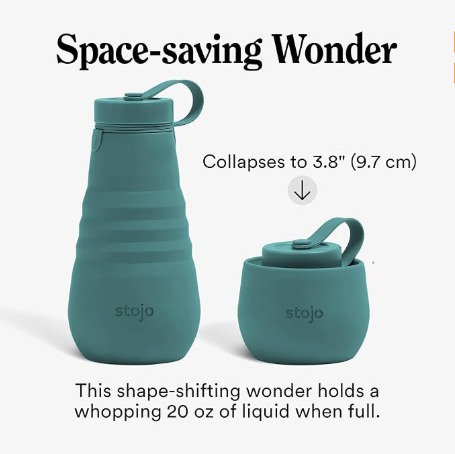 STOJO Collapsible Sports Water Bottle