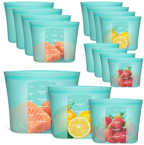 Annakiln Reusable Food Bags (12-Pack) 