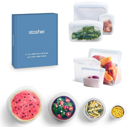 Stasher Premium Silicone Reusable Bags (10-Pack)