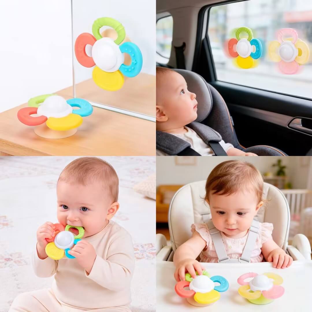 Suction Rotating Rattle Teether