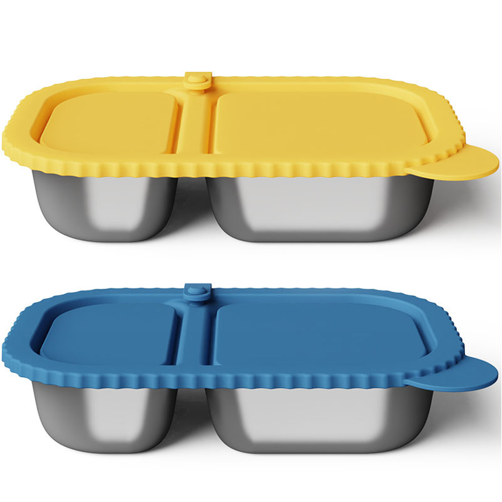 Two-Compartment Snack Box with Lid
