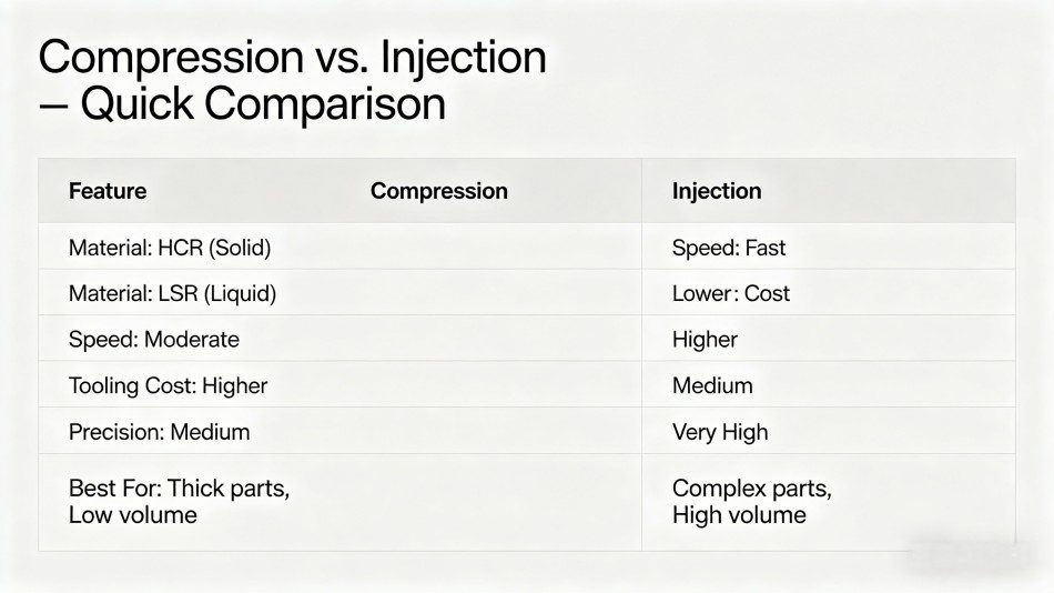Different Overmolding Process