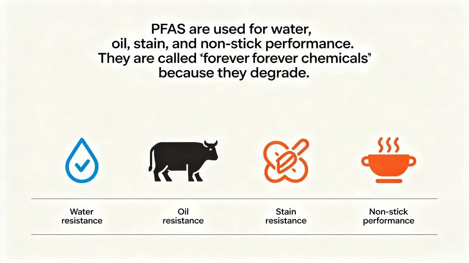 nding the Difference Between Silicone and Forever Chemicals Does Silicone Contain PFAS? Introduction As concerns about PFAS continue to grow across North America and Europe, consumers are increasingly searching for safer alternatives to traditional materials used in kitchenware, baby products, and food-contact applications. One question appears more frequently than ever: Does silicone contain PFAS? The short answer is no. Silicone and PFAS are fundamentally different materials with different chemical structures, manufacturing methods, and performance characteristics. Understanding these differences can help brands, importers, and consumers make informed product decisions . What Are PFAS? nding the Difference Between Silicone and Forever Chemicals Does Silicone Contain PFAS? Introduction As concerns about PFAS continue to grow across North America and Europe, consumers are increasingly searching for safer alternatives to traditional materials used in kitchenware, baby products, and food-contact applications. One question appears more frequently than ever: Does silicone contain PFAS? The short answer is no. Silicone and PFAS are fundamentally different materials with different chemical structures, manufacturing methods, and performance characteristics. Understanding these differences can help brands, importers, and consumers make informed product decisions . What Are PFAS?