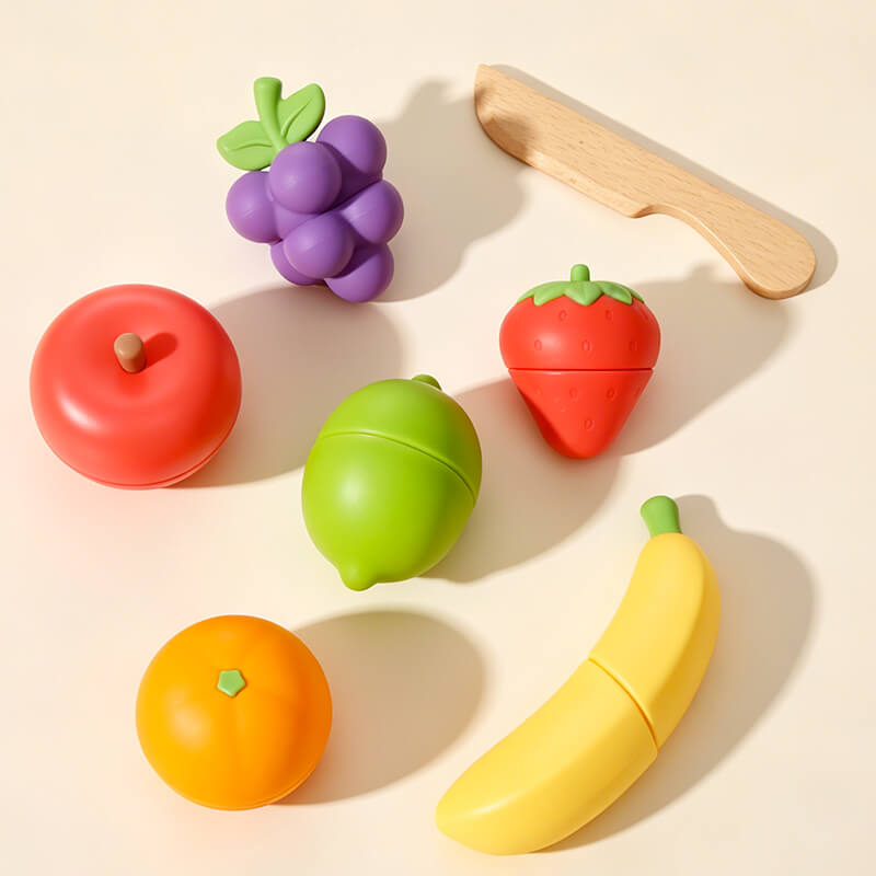 Silicone Fruit Cutting Toy Set