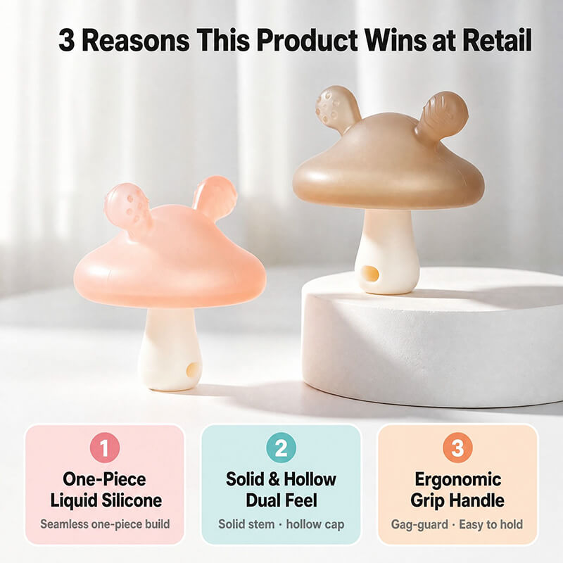 one-piece silicone teether manufacturer