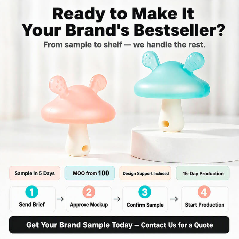 KEAN custom silicone teether manufacturing