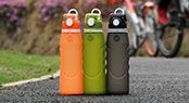 How to roll up silicone water bottle?