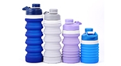 KEAN Silicone collapsible water bottle, Unique shrinks design foldable water bottle