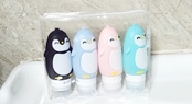 silicone travel bottle set animal