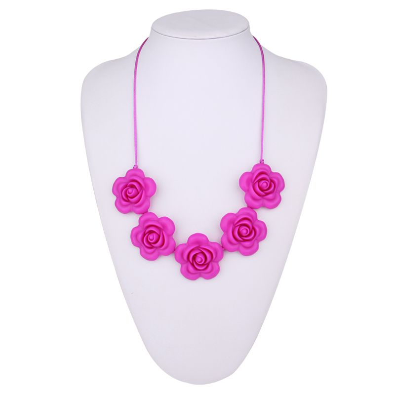 silicone baby teething necklace