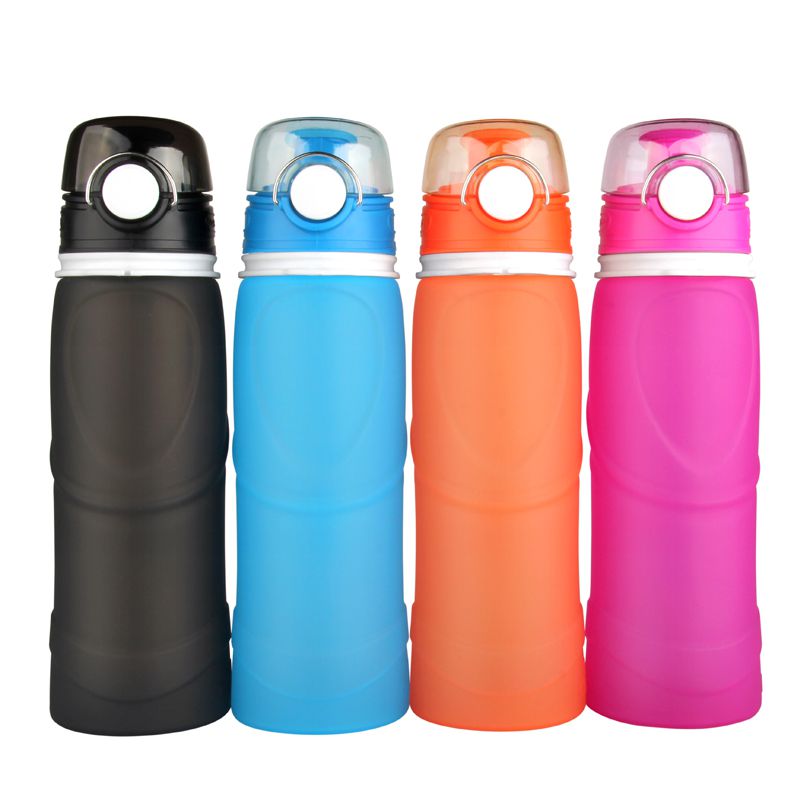 eco squeeze silicone water bottle - leak proof collapsible water bottle