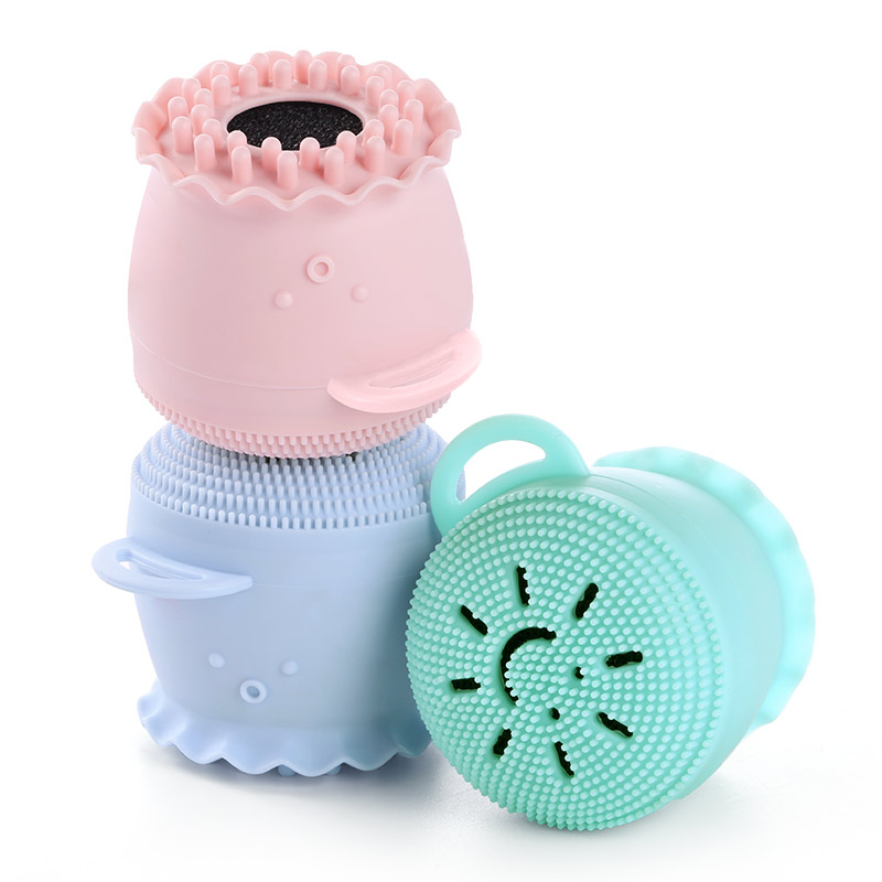 silicone facial cleansing brush