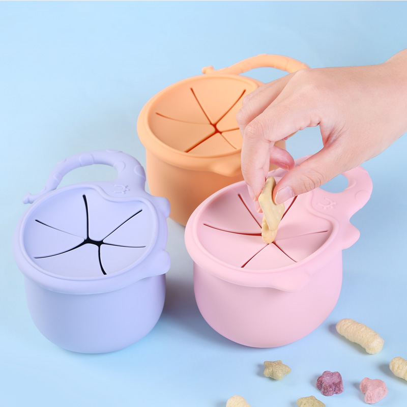 Silicone Baby Snack Cup No Spill, Munchkin Take And Toss Snack Cups