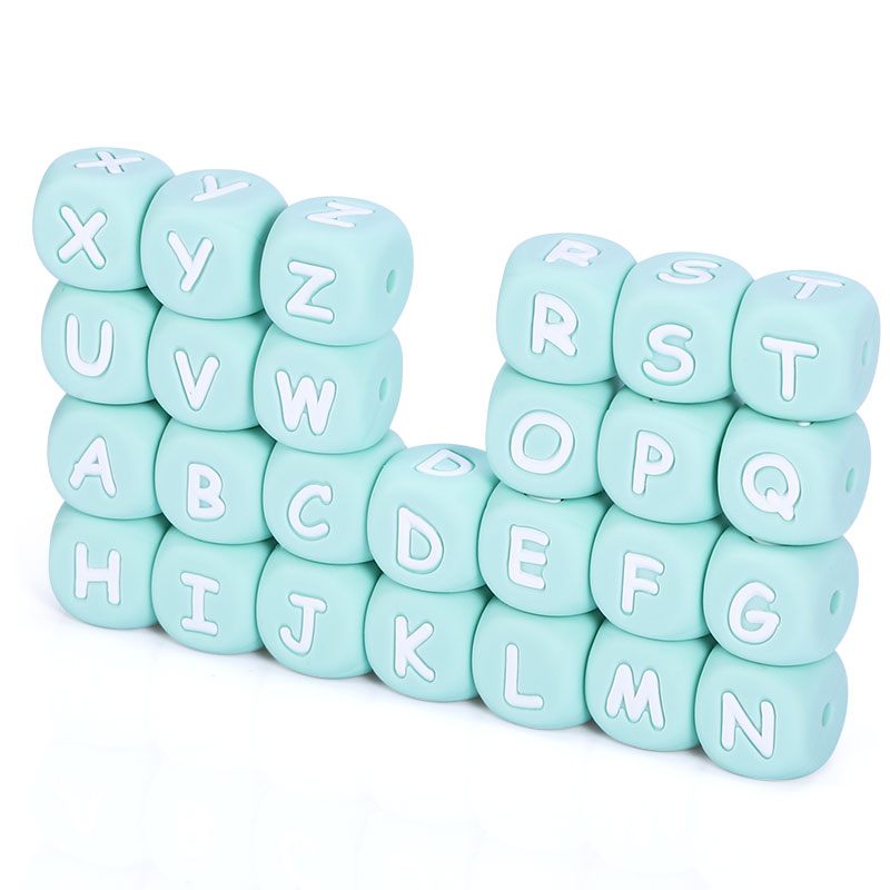 silicone letter beads