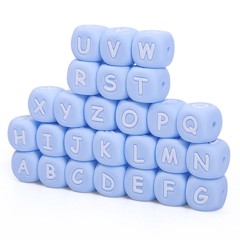 silicone letter beads