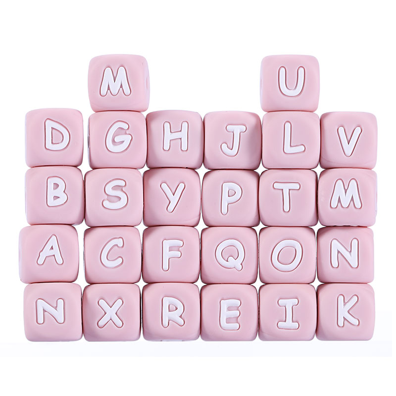 silicone letter beads