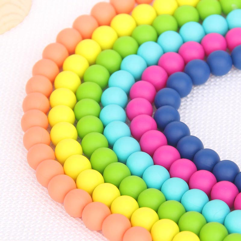 Custom Siicone Beads Silicone Teething Necklace