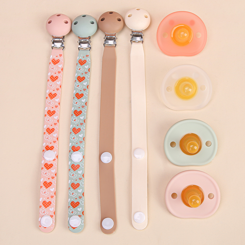 Silicone Wrapped Fabric Pacifier Chain