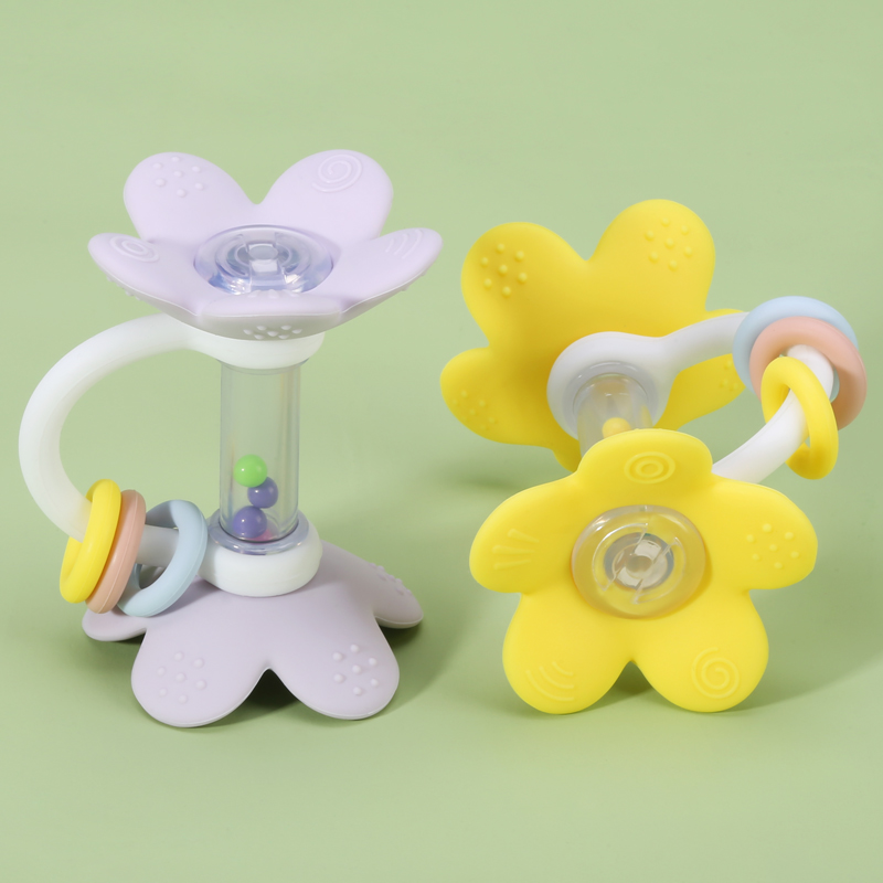 Flower Silicone Teething Rings | Silicone Rattle