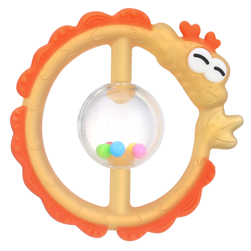 Silicone dragon teether and rattle
