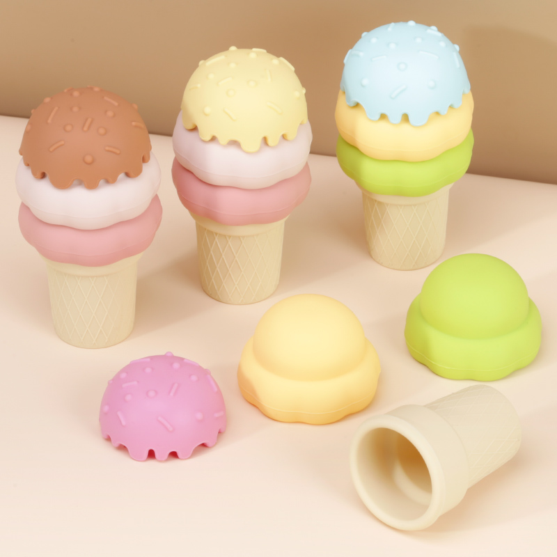 Silicone stacking toys custom
