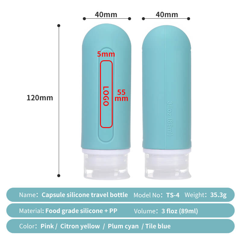 Capsule Silicone Travel Bottle