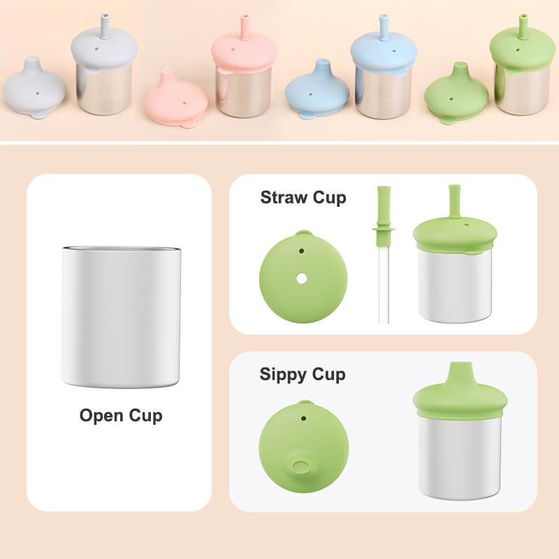 Silicone Stainless Steel Double-lid Cup